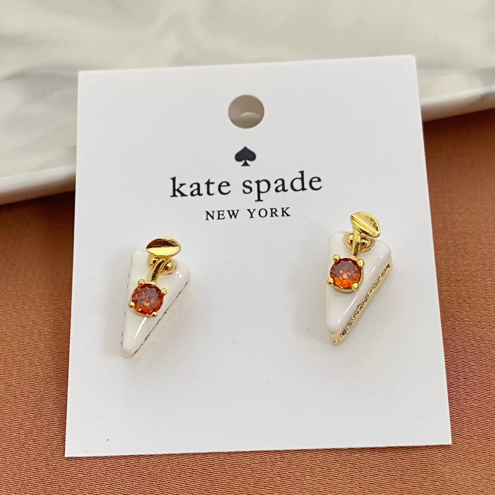 Kate SPADE Enamel Cherry Cake 3D Stud Earrings Metal